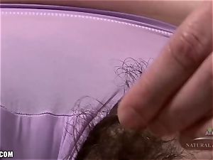 Eleanor Rose caresses her pubic hair